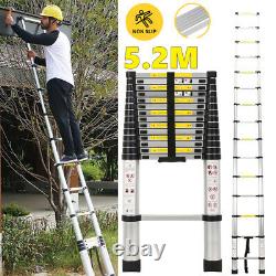 5.2M Portable Multi-Purpose Aluminium Telescopic Ladder Extendable Heavy Duty