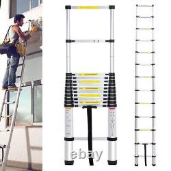 5.2m Telescopic Ladder Multi Purpose Portable Loft Ladder Aluminum Heavy Duty