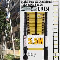 5.5M Portable Heavy Duty Multi-Purpose Aluminium Telescopic Ladder Extendable