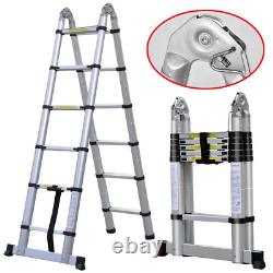 5m Telescopic Ladder Multi Purpose Portable Loft Ladder Aluminum Heavy Duty