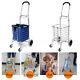60kg Aluminum Folding Portable Shopping Grocery Basket Cart Trolley With 4 Wheel