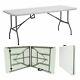 6ft Folding Trestle Table Portable Catering Camping Heavy Duty Picnic Bbq Party