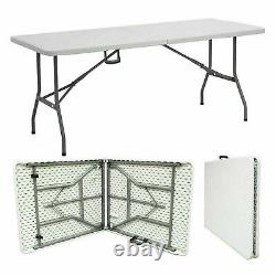 6FT Folding Trestle Table Portable Catering Camping Heavy Duty Picnic BBQ Party