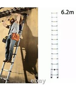 6.2M Portable Heavy Duty Aluminium Telescopic Ladder Extendable 20.3ft