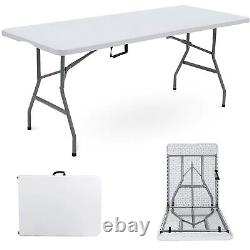 6ft Folding Table Trestle Camping Party Picnic BBQ Stall Garden Indoor Outdoor