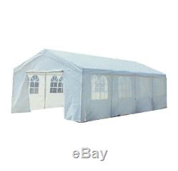 8M X 4M Garden Large Marquee Wedding/Party Tent Gazebo White Showerproof