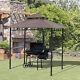 8ft Outdoor Double-tier Bbq Gazebo Shelter Grill Canopy Barbecue Tent Patio Deck