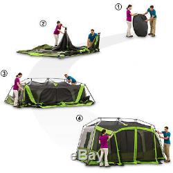 9 Person 2 Room Instant Cabin Tent with Screen Room vacation Outdoor Camping