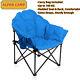 Alpha Camp Comfortable Oversized Padded Camping Moon Round Chair Seat Carry Bag