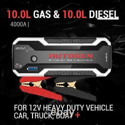 AUTOGEN 4000A Heavy Duty Truck Battery Booster Pack Jump Starter Box Portable