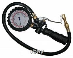 A-INF80 Heavy Duty Air Line Tyre Inflator & Pressure Gauge & 700mm Hose 170psi