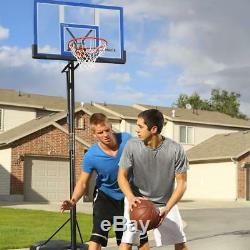 Adjustable Free Standing Basketball Net Backboard Portable Heavy Duty Steel Pole