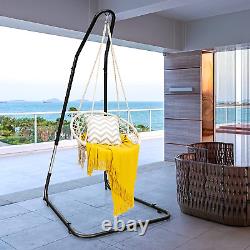 Adjustable Hammock Stand, Heavy Duty Hanging Chair Base, Portable Metal Frame Sw