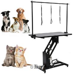 Adjustable Large Grooming Table Z-lift Hydraulic Pet Dog Bath Station FREE NOOSE