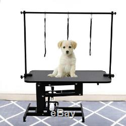 Adjustable Large Grooming Table Z-lift Hydraulic Pet Dog Bath Station FREE NOOSE
