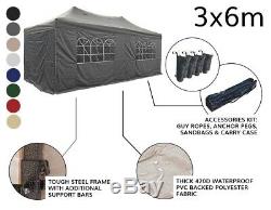 Airwave Gazebo Four Seasons Essential Pop Up Shelter with Sides Waterproof 3x6m