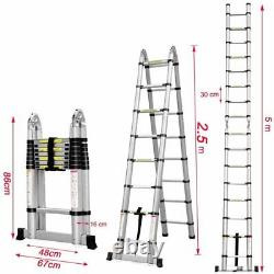Aluminium Telescopic Ladder Heavy Duty Multi-Purpose Extendable Long Extension