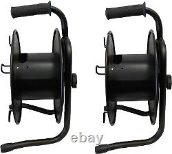 Audio2000'S ADC271BP2 Dual-Pack Heavy-Duty Portable All Metal Cable Reel NEW