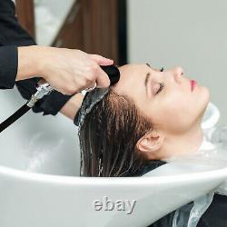 Backwash Salon Hair Chair Sink Shampoo Barber Hairdressing Back Washing Black