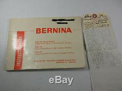 Bernina 730 Record Heavy Duty Zig Zag Free Arm Sewing Machine Accessories & Case