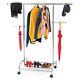 Bull Heavy Duty Garment Rack Adjustable Clothes Stand With Wheels And