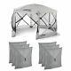 Clam Quick-set Escape Portable Camping Outdoor Gazebo Canopy & 6 Wind Panels
