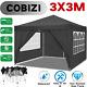 Cobizi 3x3m Heavy Duty Gazebo Marquee Garden Party Market Patio Tent Black New