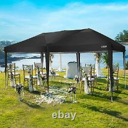 COBIZI Gazebo Heavy Duty Party Garden Canopy Marquee Tent with6Sides Canopy Black