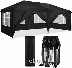 COBIZI Gazebo Heavy Duty Party Garden Canopy Marquee Tent with6Sides Canopy Black