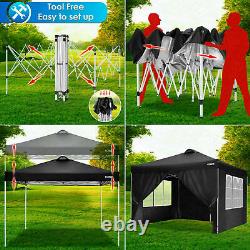 COBIZI Gazebo Marquee Party Tent WithSides Waterproof Garden Outdoor Canopy 3x3m
