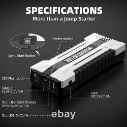 Car Jump Starter Power Pack Heavy Duty 88.8Wh Power Bank Battery Charger YESPER