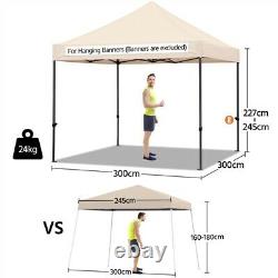 Commercial Pop-up Canopy Heavy Duty Waterproof Adjustable Gazebo Instant Tent