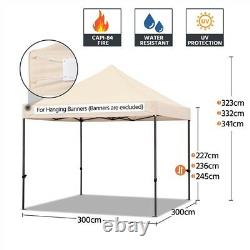 Commercial Pop-up Canopy Heavy Duty Waterproof Adjustable Gazebo Instant Tent