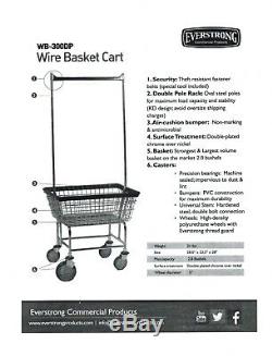 Commercial Wire Laundry Basket Cart! New