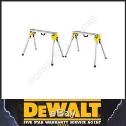 DeWalt Recon DE7035 Heavy Duty Portable Work Support Stand Saw Horse Twin Pack