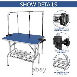 Dog Pet Grooming Table Large Adjustable Heavy Duty Portable withArm & Noose