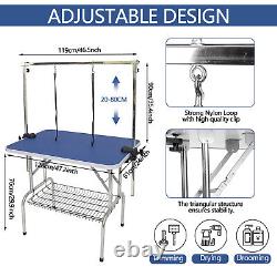 Dog Pet Grooming Table Large Adjustable Heavy Duty Portable withArm & Noose