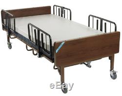 Drive Medical Full Electric Bariatric Hospital Bed with Mattress and 1 Set of T