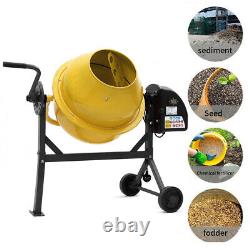 Electric Cement Mixer 450W Powerful Drum Motor 120L Capacity Heavy Duty Portable