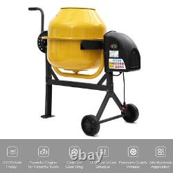 Electric Cement Mixer 550W Powerful Drum Motor 140L Capacity Heavy Duty Portable