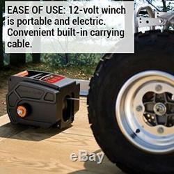 Electric Winch Portable Towing Trailer Truck Boat Car Remote Control Heavy Duty