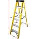 Excel Fibreglass Step Ladder 6 Tread Electricians Catwalk Heavy Duty 1.56m