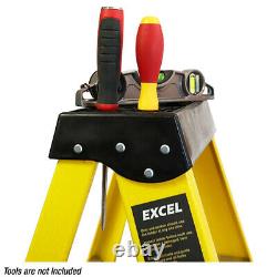 Excel Fibreglass Step Ladder 6 Tread Electricians Catwalk Heavy Duty 1.56M