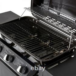 Expert Grill 3 Burner Gas Barbecue BBQ Sausage & Burger Griddle Heavy Duty NEW