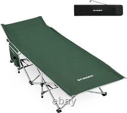 FUNDANGO Folding Camping Bed Extra Large Camp Cot for Adults Heavy Duty