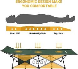 FUNDANGO Folding Camping Bed Extra Large Camp Cot for Adults Heavy Duty