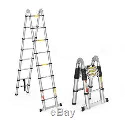 Finether 5M Heavy Duty Aluminum Telescopic Ladder Extendable Folding Step Ladder