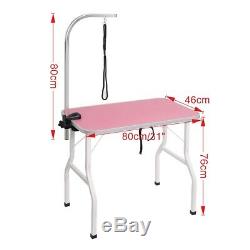 Foldable 31 Pet Dog Grooming Trimming Table Noose Adjustable Steel Arm Non-Slip