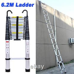 Foldable 6.2M 20.3ft Extendable Portable Heavy Duty Aluminium Telescopic Ladder