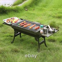 Folding Barbecue Grill Portable Heavy Duty Outdoor Travel Camping Cooking Tools